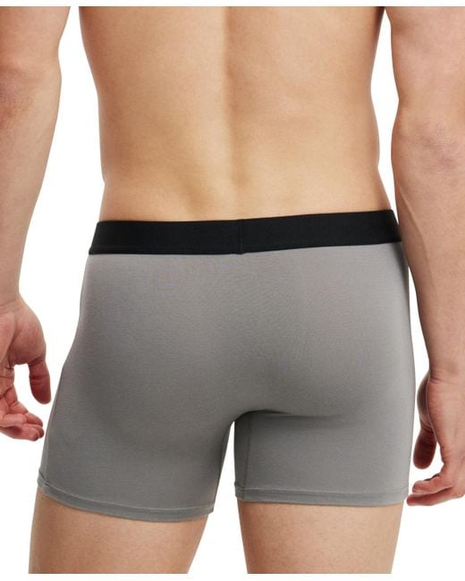 Cotton On Gray Regular Fit Trunks for men