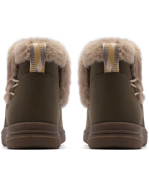 Clarks Brown Cloudsteppers Breeze Wedge Ankle Booties
