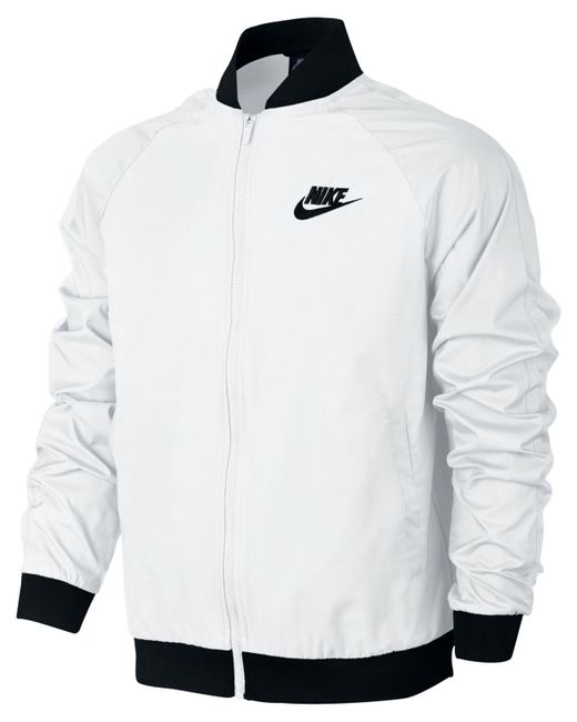 Nike Woven Players Bomber Jacket in White for Men | Lyst