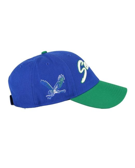 '47 Blue Seattle Seahawks Throwback Mvp Adjustable Hat for men