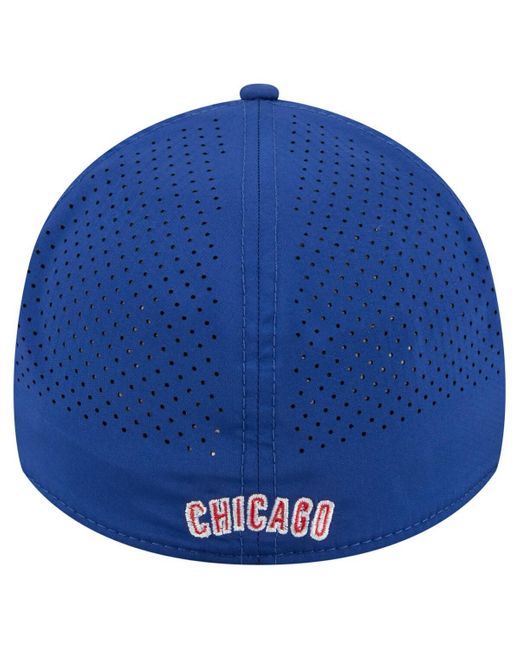 KTZ Blue Chicago Cubs 39thirty A-frame Perforated Flex Hat for men