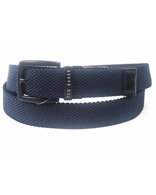 Ted Baker Blue Reversible Stretch Web Belt for men