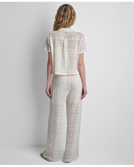 DKNY White Button-down Collared Shirt