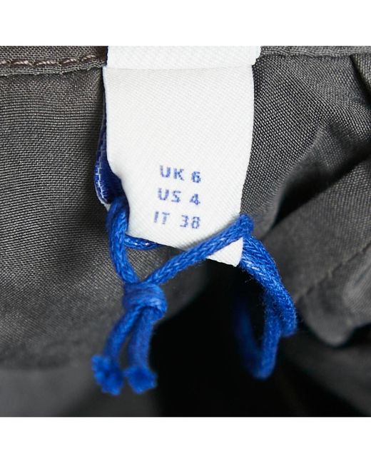 Pre-owned Burberry Gray Grey Taffeta Silk Capelet Trench Dress