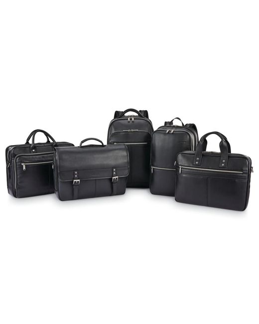 Samsonite Black Classic Leather Slim Backpack