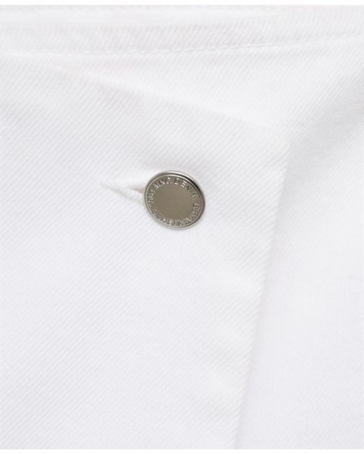 Mango White Wrapped Denim Skort