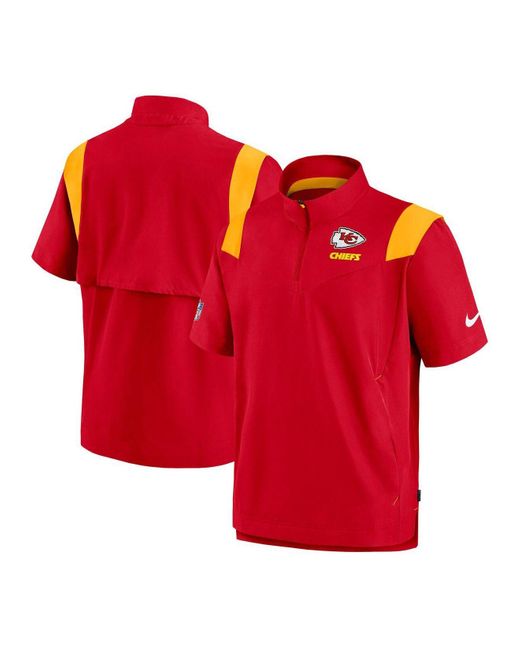 Nike Synthetic Red Kansas City Chiefs Coaches Chevron Lockup Pullover ...