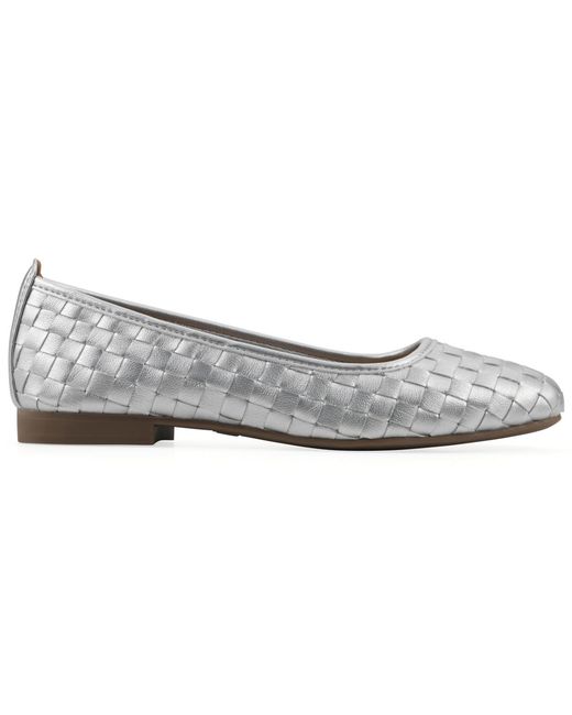 White Mountain White Boccie Ballet Flat