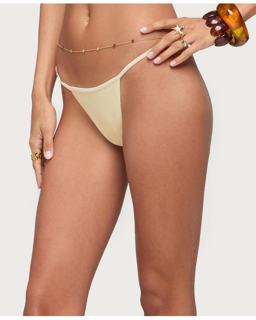 Edikted Natural Evana Bead String Bikini Bottom