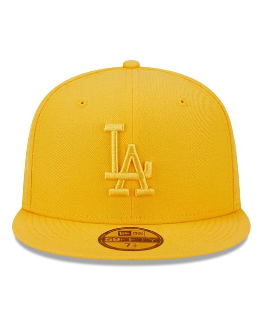 Men's New Era Navy/Gold Los Angeles Dodgers Primary Logo 59FIFTY Fitted Hat