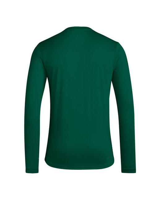 Adidas Green Â Miami Hurricanes Locker On-court In The Fade Long Sleeve T-shirt for men