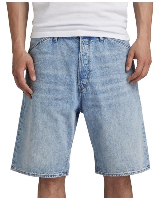 G-Star RAW Blue Relaxed-fit Denim Shorts for men