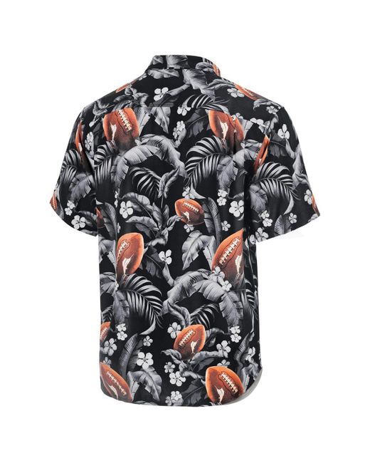 Tommy Bahama Black Ohio State Buckeyes Veracruz Cay First Down Blooms Button-up Shirt for men
