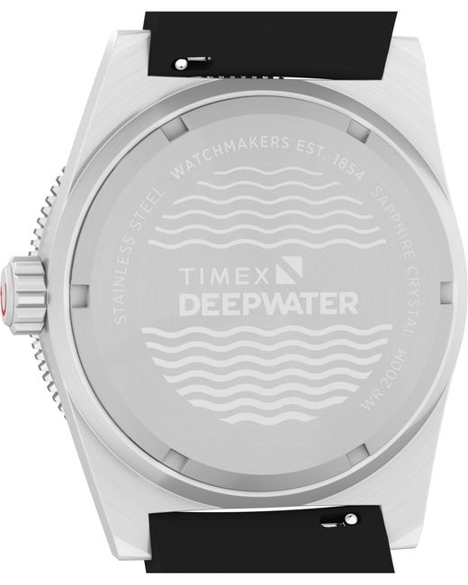 Timex Black Analog Rubber Strap Watch for men