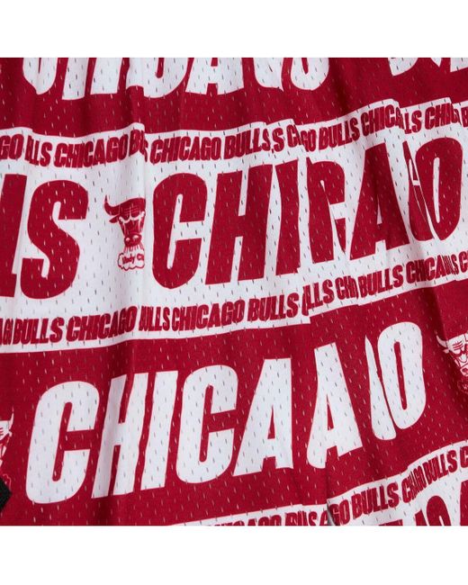Mitchell & Ness Red Chicago Bulls 1996/97 Hardwood Classics Team Wrap Swingman Shorts for men