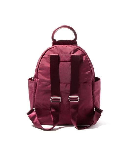 Baggallini Red All Day Rfid Phone Backpack