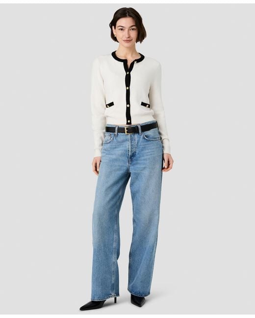 French Connection White Button-front Fitted Cardigan