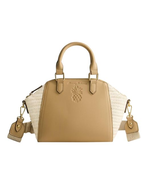 Tommy Bahama Metallic Large Satchel