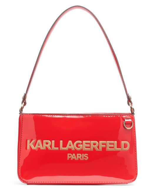 KARL LAGERFELD Kristina Demi Small Shoulder Zipper Bag In Red Lyst KARL LAGERFELD Kristina Demi Small Shoulder Zipper Bag In Red Lyst