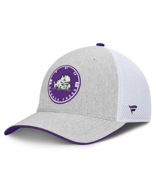 Fanatics Heather Gray/white Tcu Horned Frogs trigger Flex Hat for men