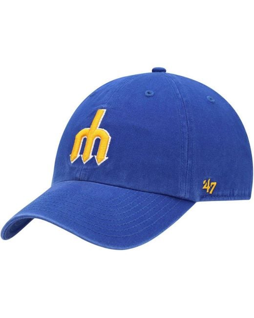 47 Brand Cotton Royal Seattle Mariners 1977 Logo Cooperstown Collection ...