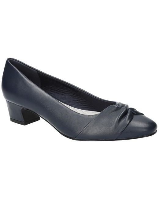 Easy Street Lyanna Block-heel Slip-on Pumps in Blue Lyst