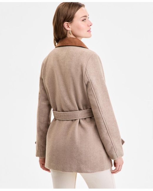 Steve Madden Natural Belted Single-breasted Jacket
