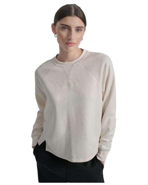 DKNY Gray Highline Scuba Crewneck Pullover