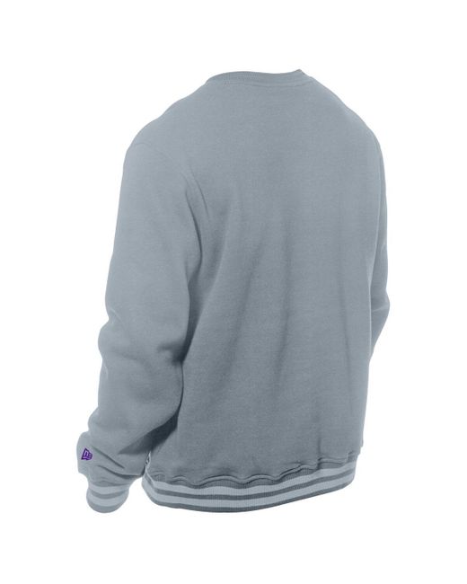 KTZ Blue Los Angeles Lakers Chenille Cross Over Pullover Sweatshirt for men