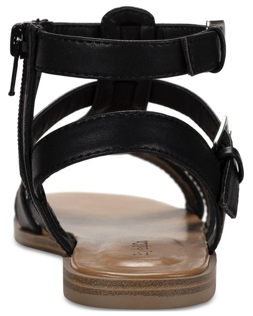 Style & Co. Black Storiee Gladiator Flat Sandals