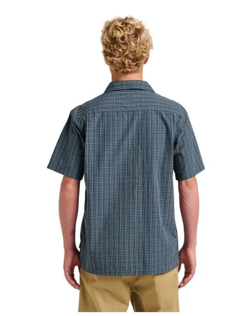 Quiksilver Blue Liquid Metal Short Sleeve Shirt for men