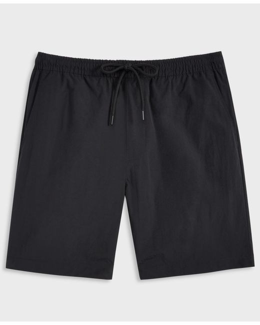 Mode Of One Black Solid Ripstop Shorts for men