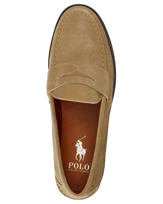 Polo Ralph Lauren Brown Alston Suede Penny Loafers for men
