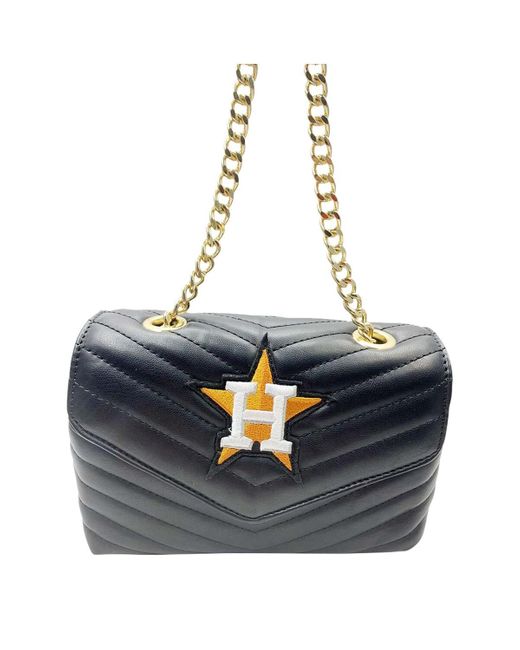 Cuce Blue Houston Astros Quilted Crossbody Purse