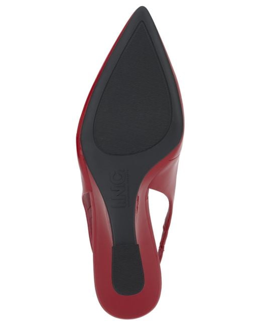 INC International Concepts Red Sairi Wedge Slingback Pumps