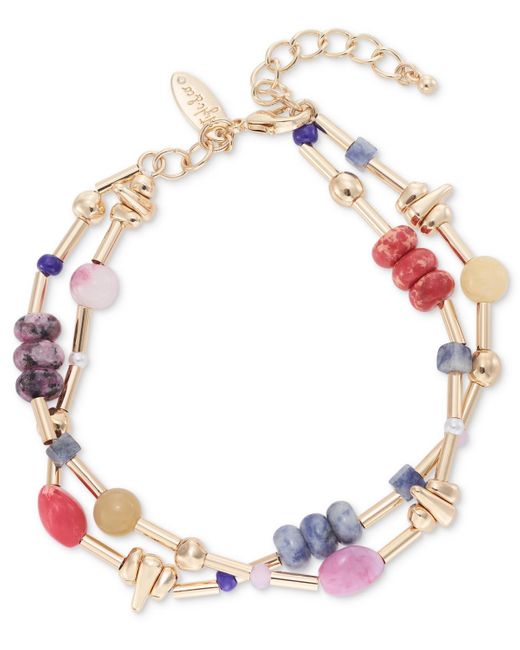 Style & Co. Pink Mixed Bead & Stone Double-row Anklet