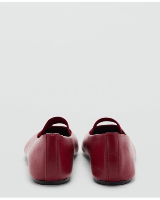 Mango White Strap Leather Shoes