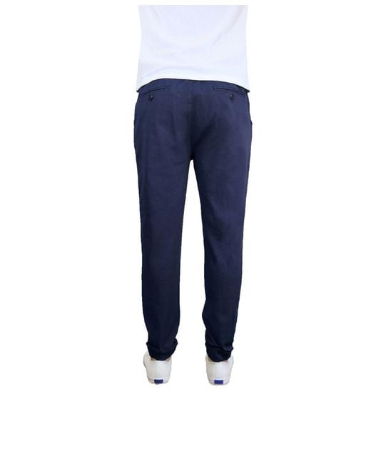 Galaxy By Harvic Blue Basic Stretch Twill joggers for men