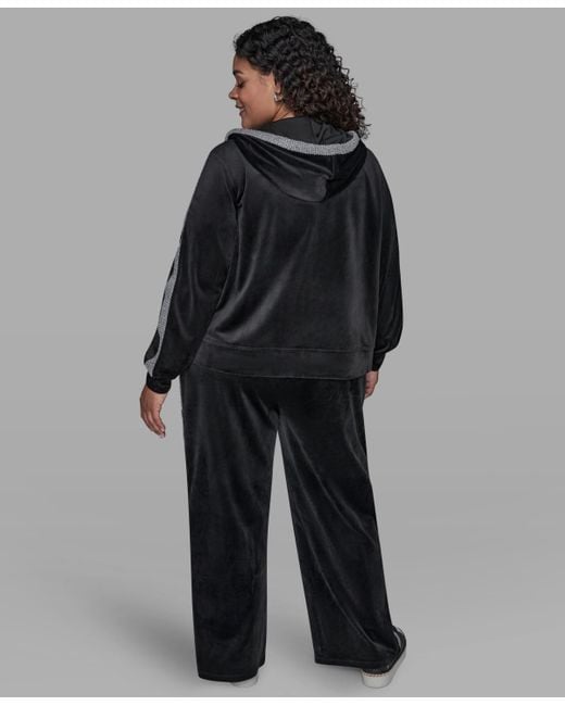 Karl Lagerfeld Black Plus Size Double Waistband Jacket for men
