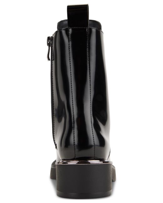 DKNY Black Talma Lace-up Combat Boots