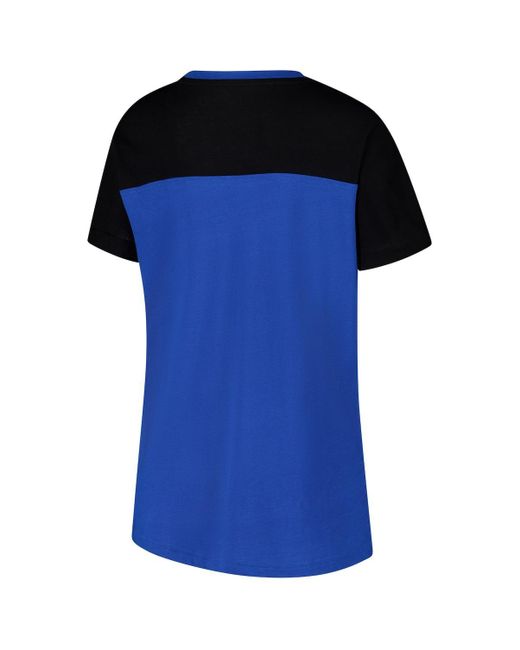 G-III 4Her by Carl Banks Blue Kyle Larson Cheer Color Blocked T-shirt