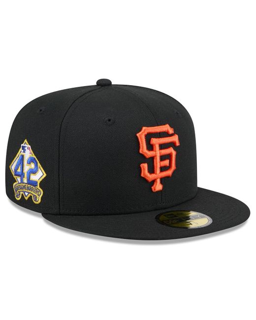 KTZ Black San Francisco Giants 2025 Jackie Robinson Day 59fifty Fitted Hat for men