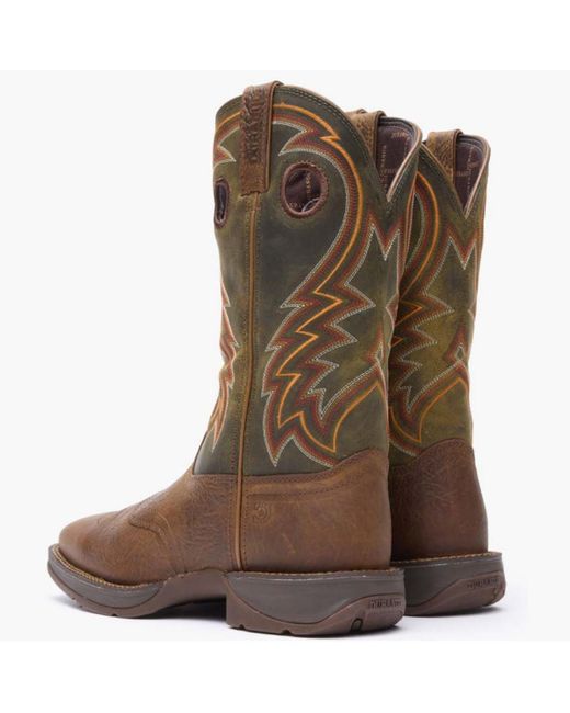 Durango Lady Rebel By Patriotic Pull-on Western Flag Boot in Brown