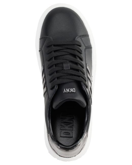 DKNY Black Marian Lace-up Low-top Platform Sneakers