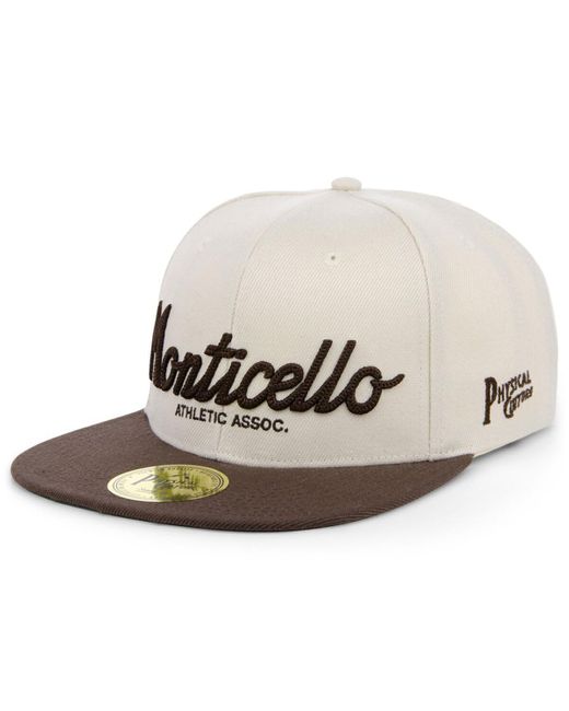Physical Culture Natural Monticello Athletic Association Black Fives Snapback Adjustable Hat for men