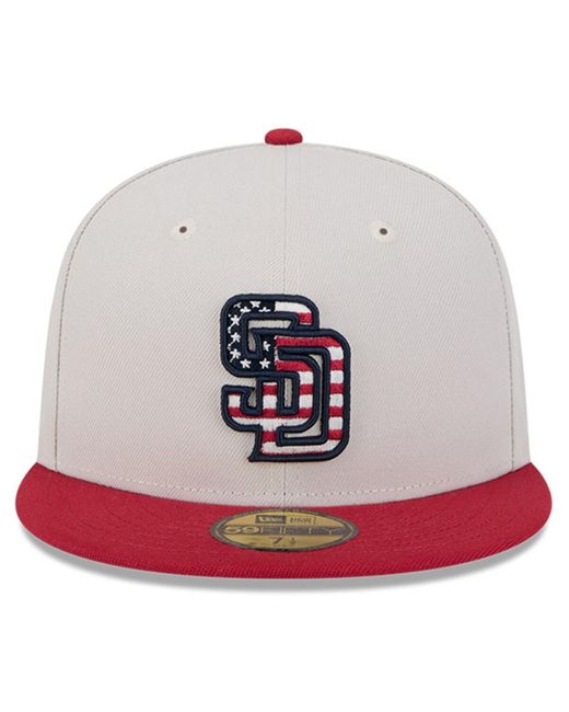 KTZ Pink Red St. Louis Cardinals 2024 Fourth Of July 59fifty Fitted Hat for men