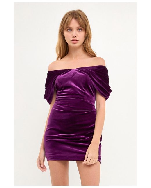 Endless Rose Purple Velvet Mini Dress