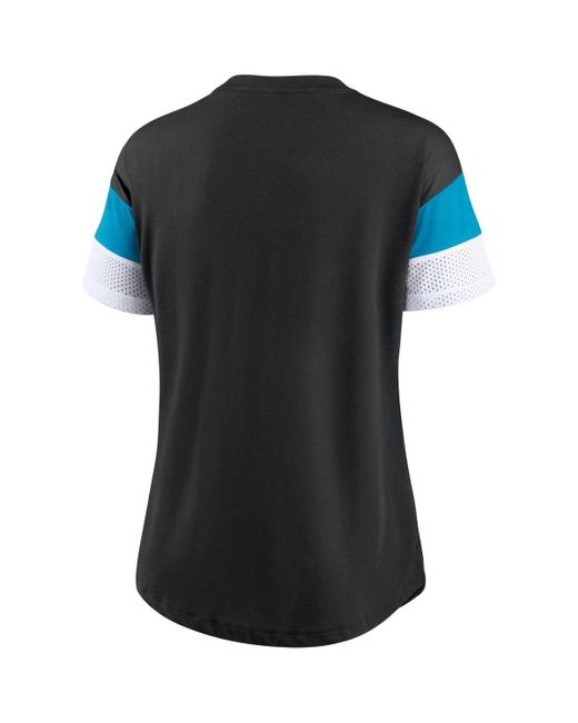 Nike Blue Carolina Panthers Team Logo Fashion Performance Tri-blend V-neck T-shirt