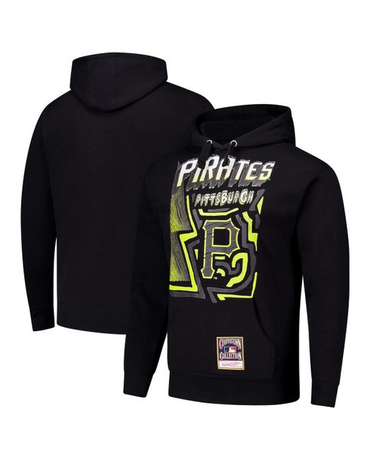 Mitchell & Ness Black Pittsburgh Pirates Sidewalk Sketch Pullover Hoodie for men