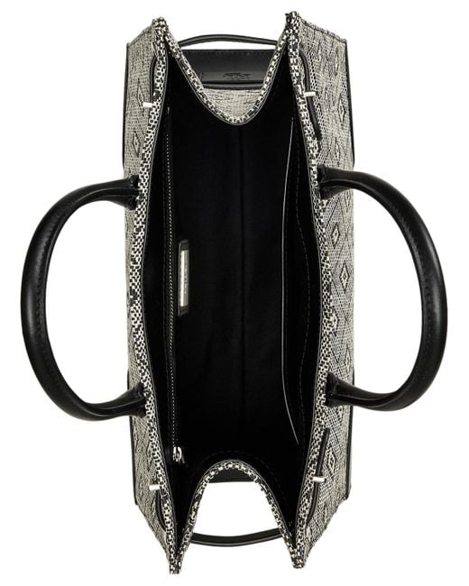 Ralph Lauren Black Woven Straw Medium Devyn Tote Bag